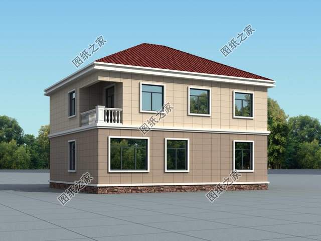 帶有羅馬柱的農(nóng)村自建二層別墅，安裝后的效果杠杠的，超氣派