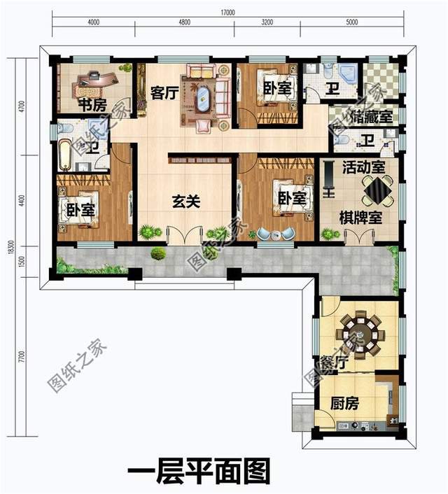 L型農(nóng)村一層獨(dú)棟別墅，繁華歸來，回歸院落