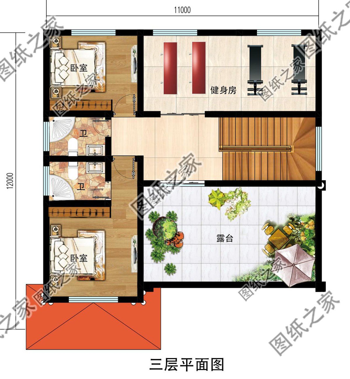 帶浮雕的農(nóng)村自建三層別墅，金色浮雕是歷久不衰的美