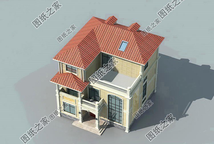 帶浮雕的農(nóng)村自建三層別墅，金色浮雕是歷久不衰的美