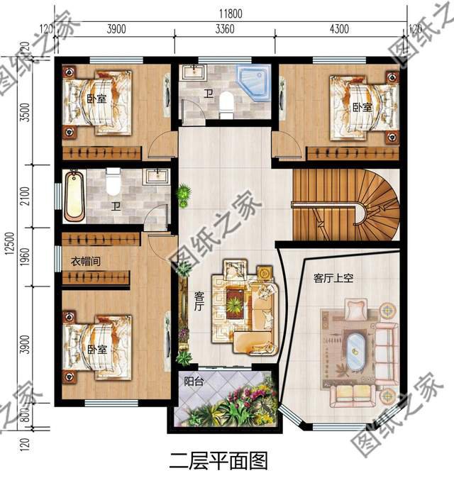 3款最新復(fù)式二層農(nóng)村自建別墅，空中疊墅挑高客廳盡顯奢華氣質(zhì)