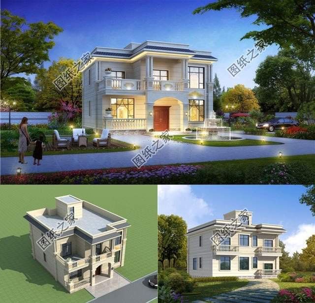 簡(jiǎn)歐風(fēng)格二層自建房，色彩艷麗輕巧外觀簡(jiǎn)潔，感受簡(jiǎn)歐風(fēng)格的美