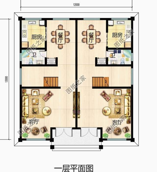 農(nóng)村一層帶庭院三合院自建房，粉墻黛瓦，實用又美觀