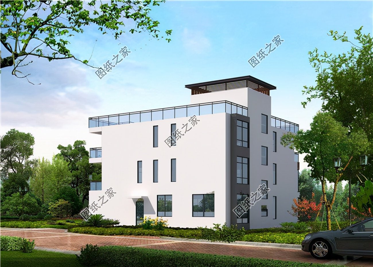 現(xiàn)代風(fēng)自建三層別墅帶露臺，能自住也可做民宿