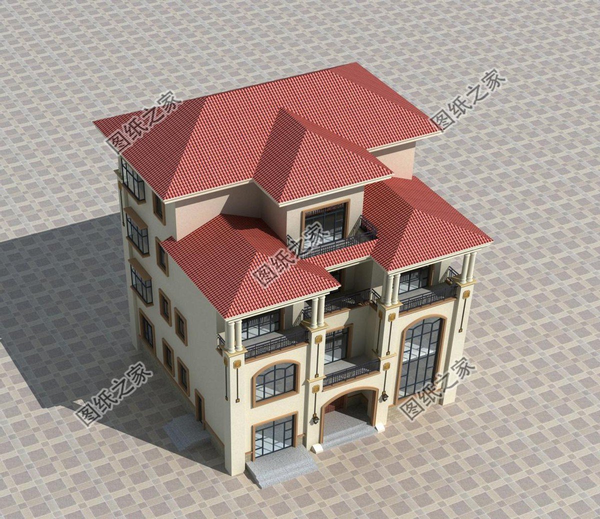 鄉(xiāng)村高檔四層豪華別墅，大面積開窗設(shè)計(jì)，給你不一樣的視覺(jué)體驗(yàn)