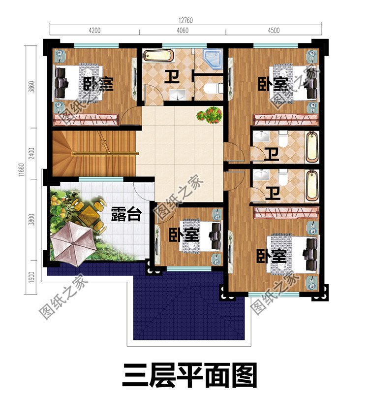新農(nóng)村四層房屋設(shè)計(jì)圖紙