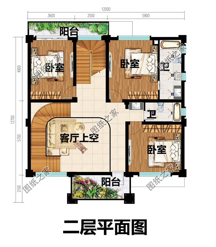 簡歐式三層半（4層）農(nóng)村自建房別墅