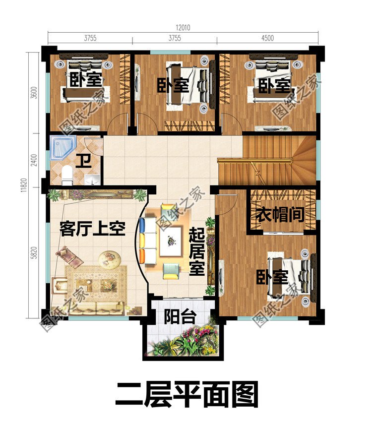 農(nóng)村三層復(fù)式房屋設(shè)計(jì)施工圖