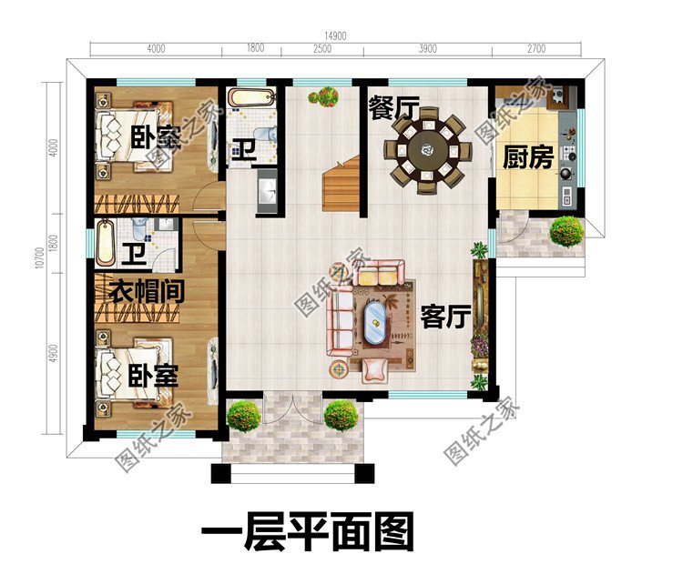 三層四間房屋設(shè)計(jì)圖