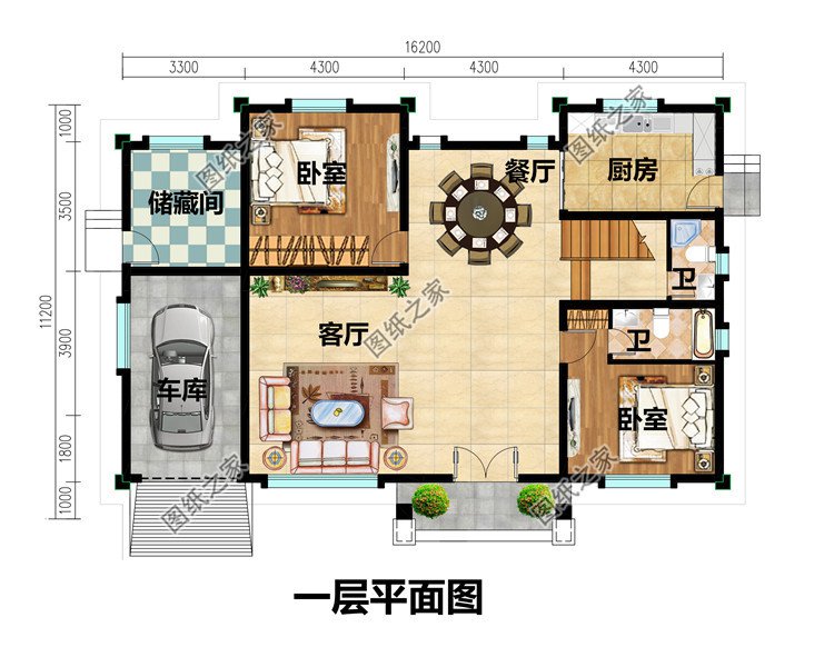 農(nóng)村4間3層樓房設(shè)計(jì)圖