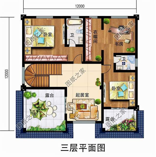 三層農(nóng)村自建別墅設(shè)計(jì)圖紙，此生不為房奴來(lái)世必創(chuàng)輝煌