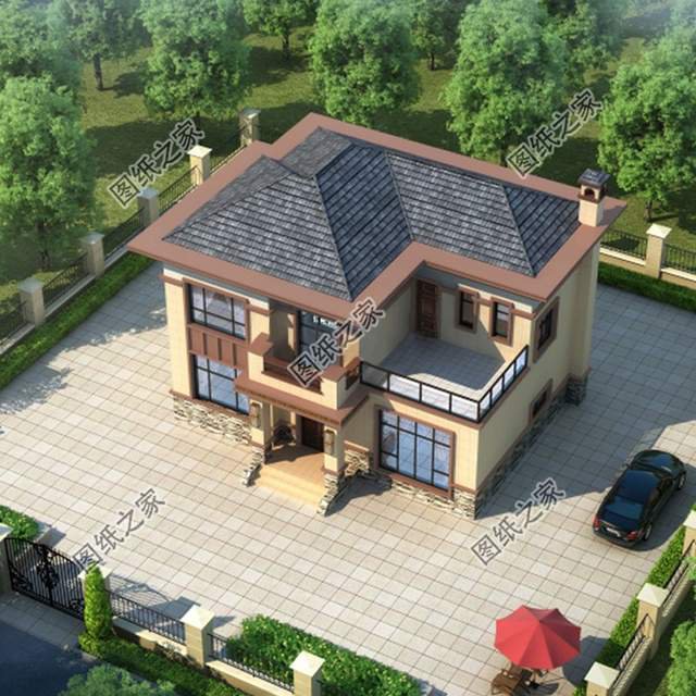 三款帶煙囪的漂亮別墅，裊裊炊煙，重回兒時的記憶