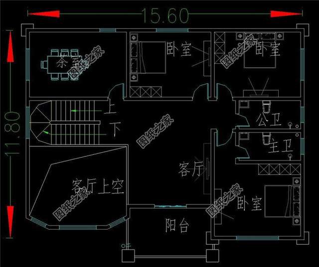 農(nóng)村四層樓房設(shè)計(jì)圖，生活空間互不打擾，生活上其樂融融