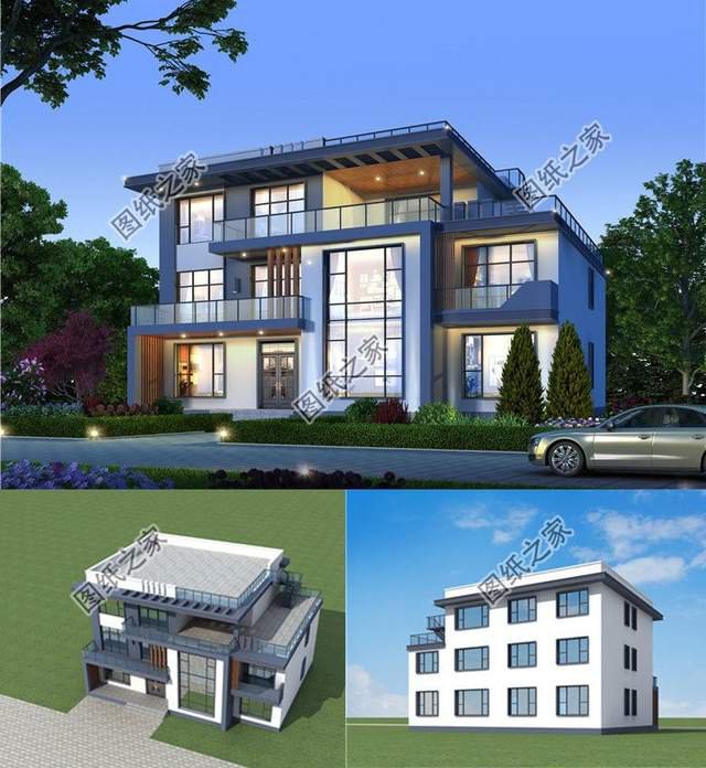 3款現(xiàn)代風格三層自建房，造型前衛(wèi)時尚，自建房永遠的神