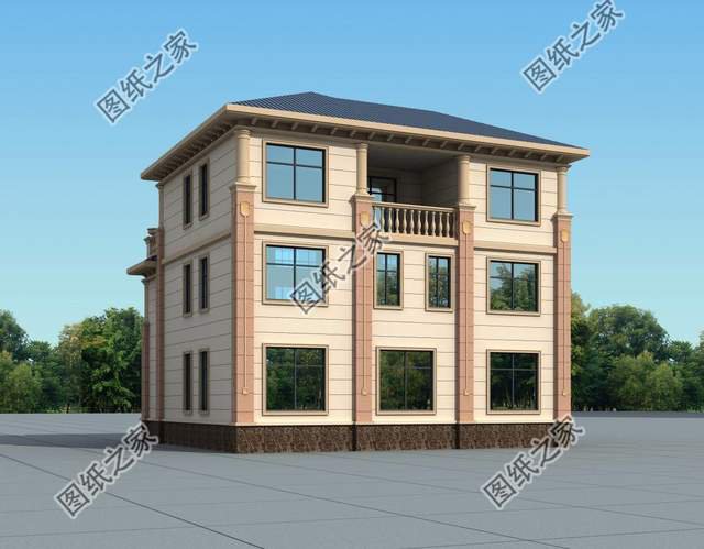 歐式三層別墅，超大的落地窗，這是鄉(xiāng)村別墅應(yīng)該有的樣子