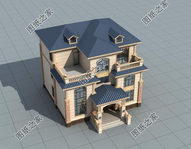 歐式三層別墅，超大的落地窗，這是鄉(xiāng)村別墅應(yīng)該有的樣子