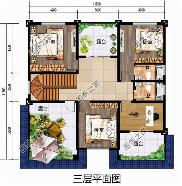 歐式三層別墅，超大的落地窗，這是鄉(xiāng)村別墅應(yīng)該有的樣子