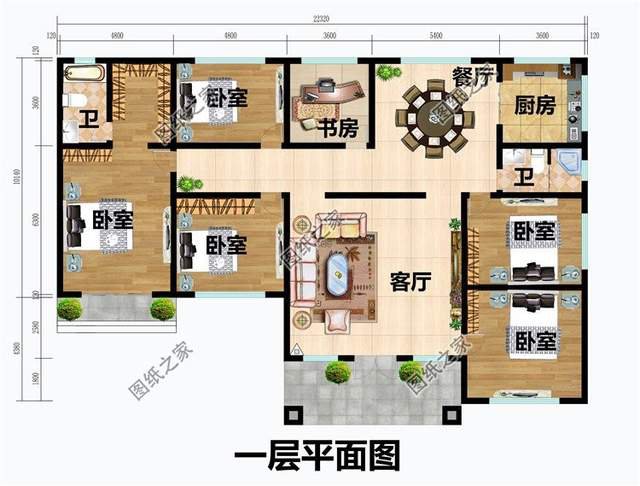 一層美式別墅，簡約輕快，自然舒適，盡展小鄉(xiāng)村質(zhì)樸無華的味兒