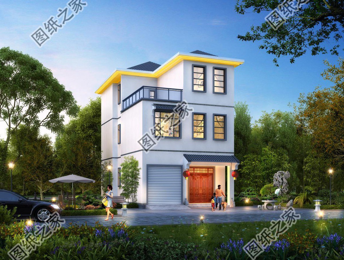 農村三層別墅設計圖，大而不空，厚而不重，絕對是村里的閃光點