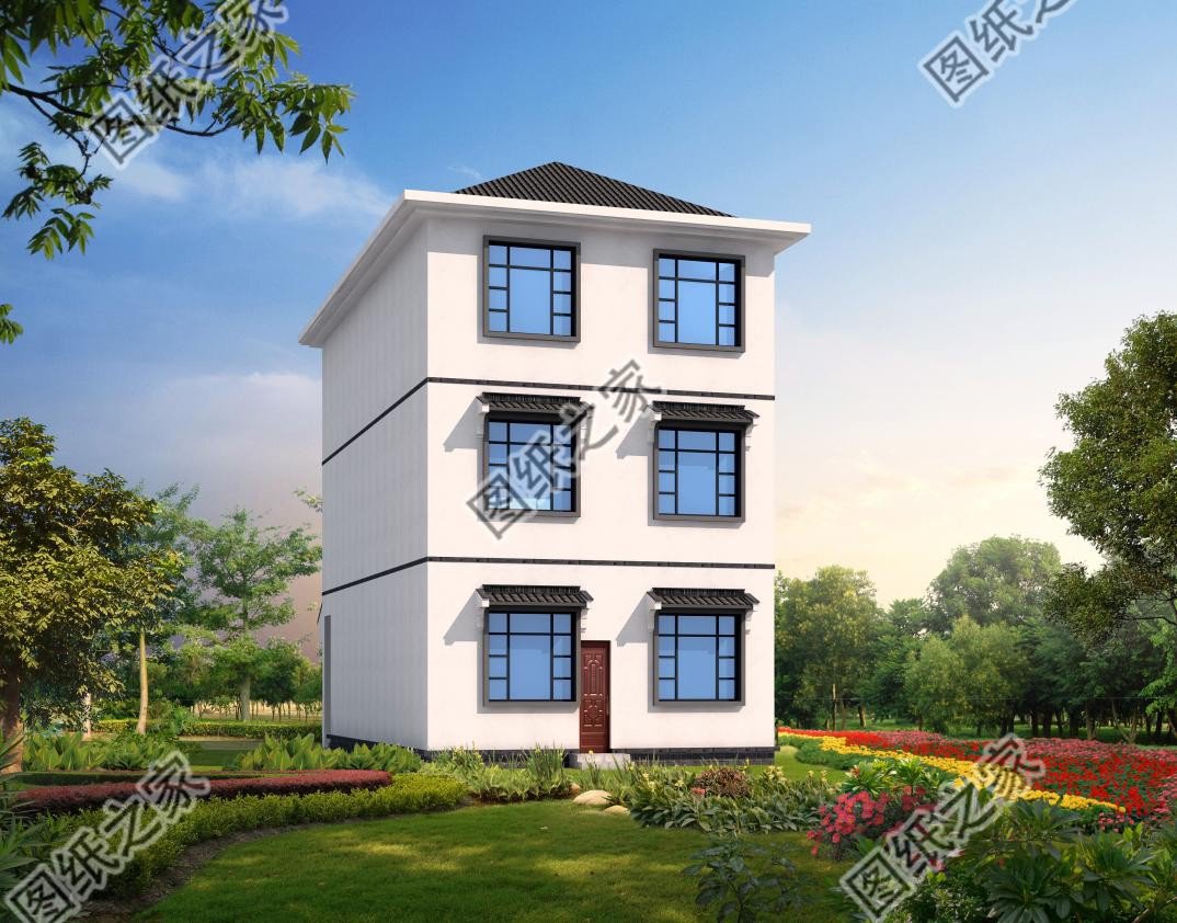 農村三層別墅設計圖，大而不空，厚而不重，絕對是村里的閃光點