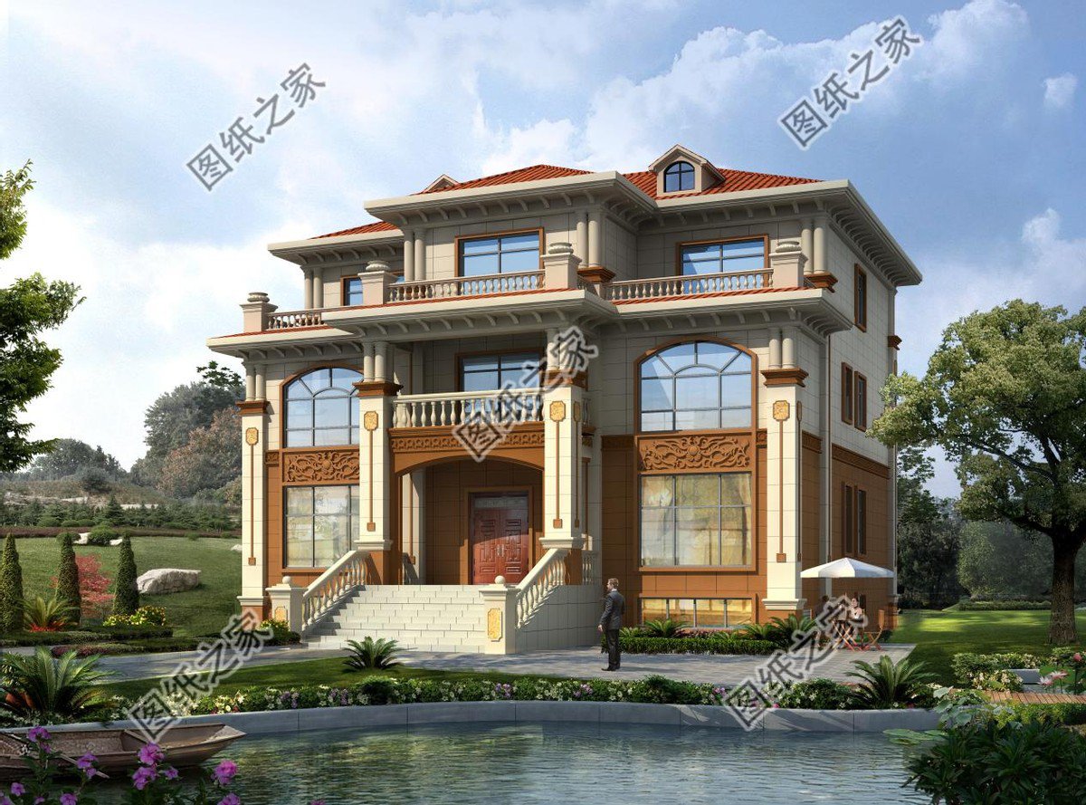 帶堂屋的歐式三層別墅，中西結(jié)合的產(chǎn)物，深受老百姓的喜愛