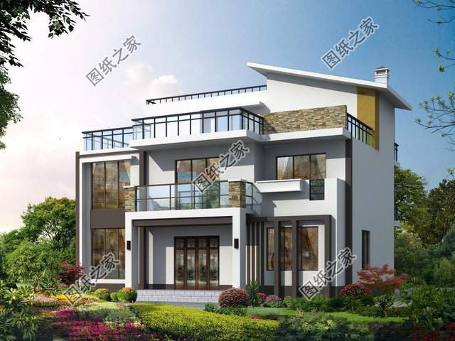 不要用舊式風格裝飾，快來看這棟平屋頂與坡屋頂結合的現(xiàn)代別墅