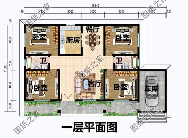 200平左右鄉(xiāng)村一層別墅，方正整潔，落落大房