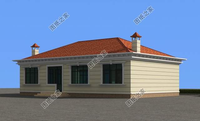 鄉(xiāng)村一層大平層，對稱設(shè)計(jì)，外觀充滿古典美怡然自得