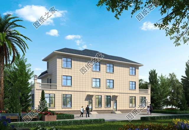 兄弟三層雙拼別墅，快叫上自家兄弟一起蓋別墅吧