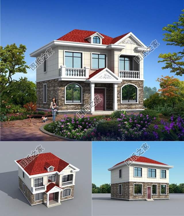 10萬元左右，韻味十足的兩層鄉(xiāng)村別墅設(shè)計圖