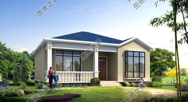 一層三開間農(nóng)村自建房，兩代人，親人居