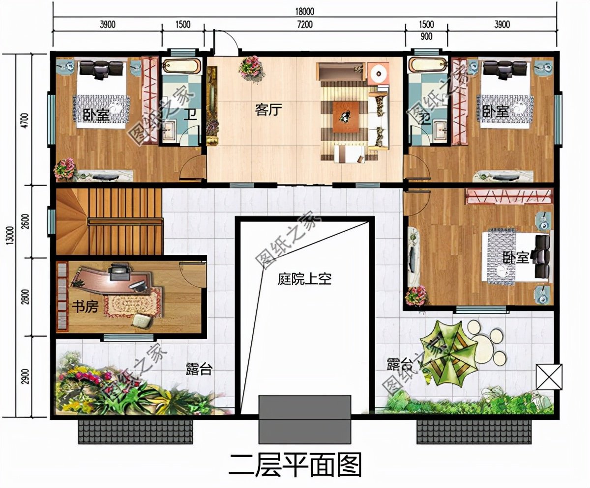 農(nóng)村二層帶院子設(shè)計(jì)圖，這才是鄉(xiāng)村別墅正確的打開方式