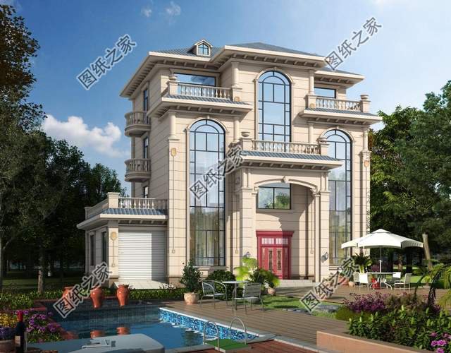 四層別墅設(shè)計(jì)圖，50萬之內(nèi)，將農(nóng)村的家鄉(xiāng)蓋成歐式古典“城堡”