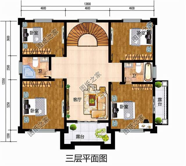 四層別墅設(shè)計(jì)圖，50萬之內(nèi)，將農(nóng)村的家鄉(xiāng)蓋成歐式古典“城堡”
