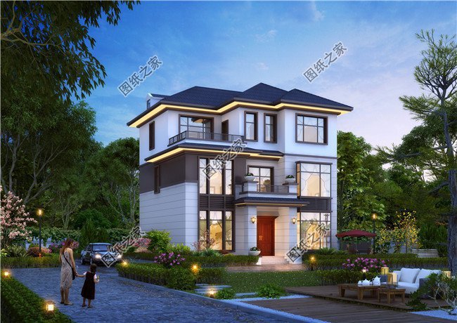 現(xiàn)代風(fēng)三層別墅，住宅氣場格高意遠，略帶小資情調(diào)