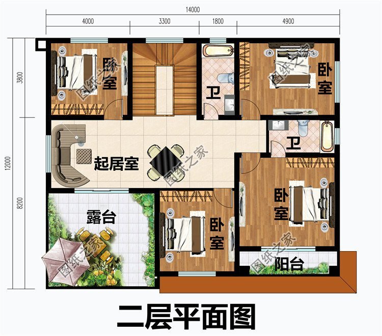 二層自建房，帶堂屋設(shè)計(jì)圖紙，隨意布置布局，體驗(yàn)舒適生活