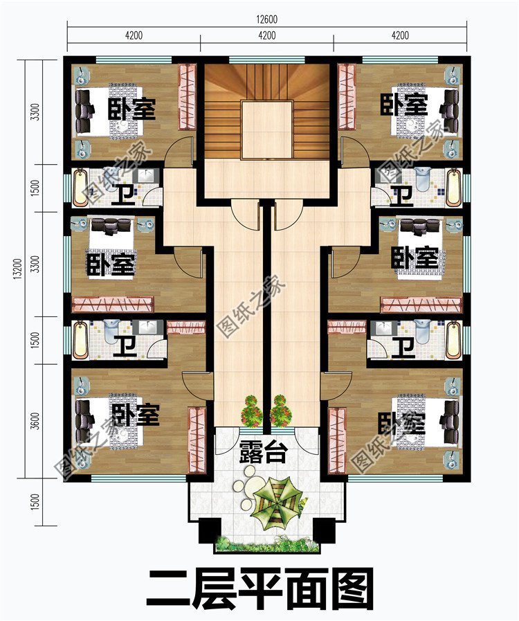 二層自建房，帶堂屋設(shè)計(jì)圖紙，隨意布置布局，體驗(yàn)舒適生活