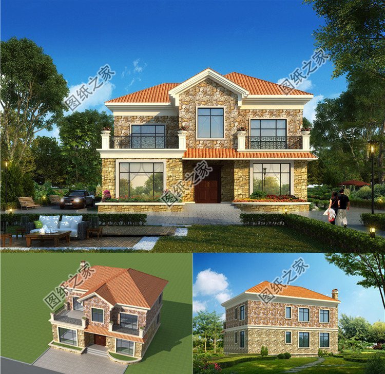 二層自建房，帶堂屋設(shè)計(jì)圖紙，隨意布置布局，體驗(yàn)舒適生活