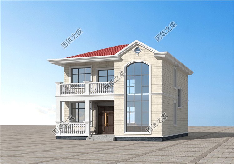 好看實(shí)用農(nóng)村二層別墅設(shè)計(jì)圖正面圖