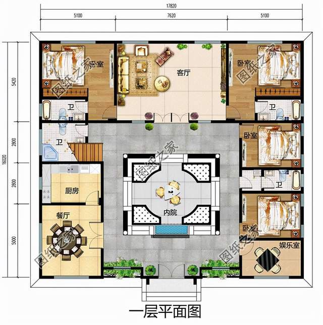 中式合院別墅設(shè)計圖，看園中花開花落，感嘆時光如梭