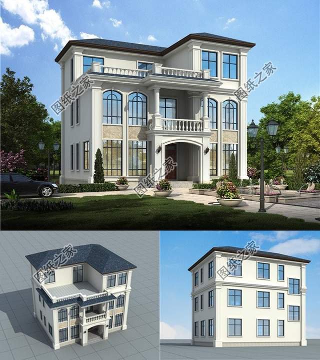 三層歐式住宅設(shè)計(jì)圖，藝術(shù)家園，享受自然