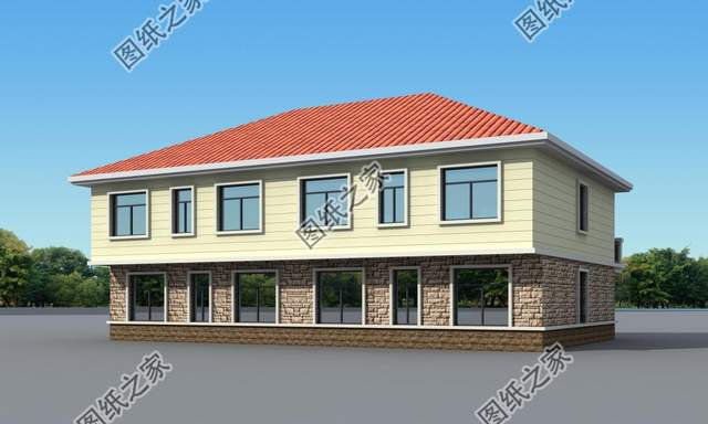 二層雙拼自建房設(shè)計(jì)圖紙，溫馨家園，靜謐舒適