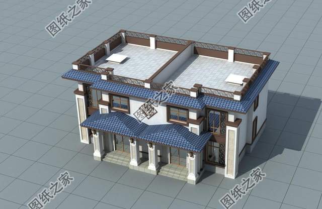 二層雙拼自建房設(shè)計(jì)圖紙，溫馨家園，靜謐舒適