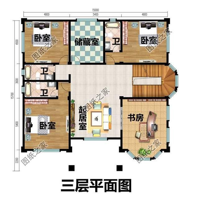 四層獨(dú)棟別墅設(shè)計(jì)圖紙，舒適與奢華，余生都讓他人羨慕吧