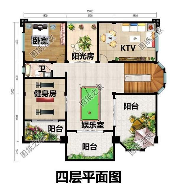 四層獨(dú)棟別墅設(shè)計(jì)圖紙，舒適與奢華，余生都讓他人羨慕吧