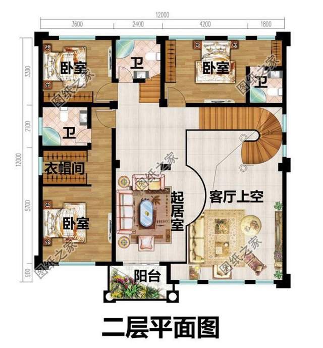 四層獨(dú)棟別墅設(shè)計(jì)圖紙，舒適與奢華，余生都讓他人羨慕吧