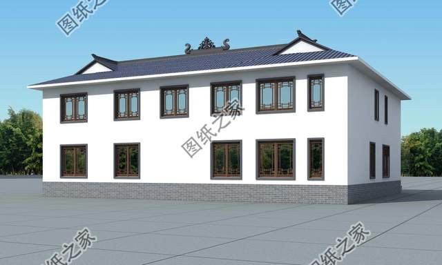 鄉(xiāng)村二層合院設計，古典大氣的庭院秒殺了一群小洋樓