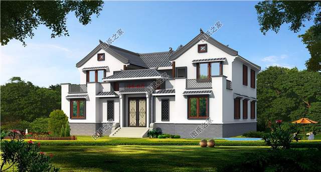 鄉(xiāng)村二層合院設計，古典大氣的庭院秒殺了一群小洋樓