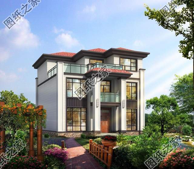 三層別墅設計圖，家里宅基地別浪費，看看這三款咋樣？