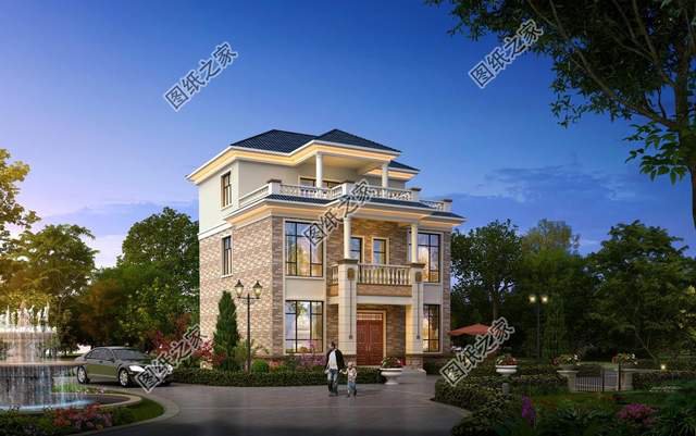 三層歐式別墅設(shè)計圖，經(jīng)典中帶著創(chuàng)新，暖色調(diào)整體給人親切感